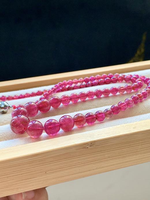 4.7-12mm红碧玺项链 商品图0