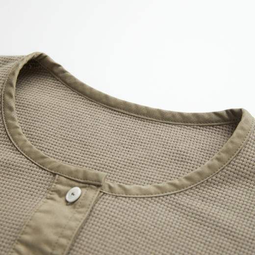 ROMI STUDIO"松弛慵懒"全棉华夫格面料云朵触感长袖T恤RWCAS65079 商品图2