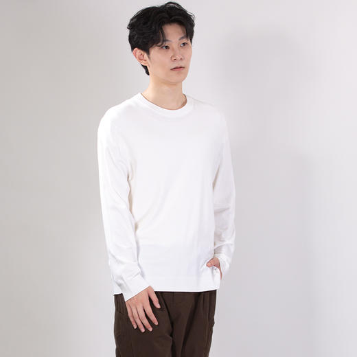 DRONKOO 2025 圆领净版修身薄打底毛衣 商品图1