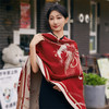 【故宫围巾】有凤来仪围巾披肩两用女外搭红色新婚结婚订婚生日礼物 商品缩略图4