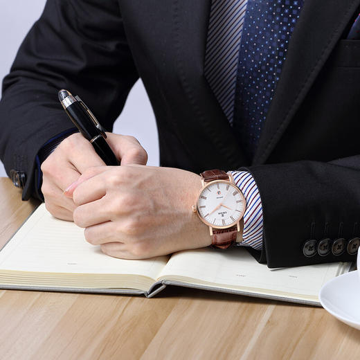 依波表EBOHR手表休闲简约腕表百搭日历石英手表男款防水手表3600 商品图3