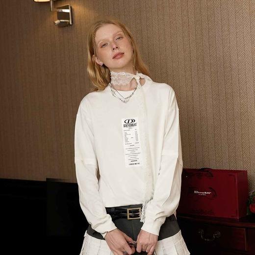 【陈立农后台私服】IDEVERRAY秋季假两件长袖t恤女打底衫男士重磅圆领宽松情侣上衣潮 商品图3