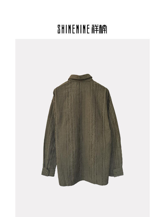 302273竖纹肌理长袖衬衣 商品图1