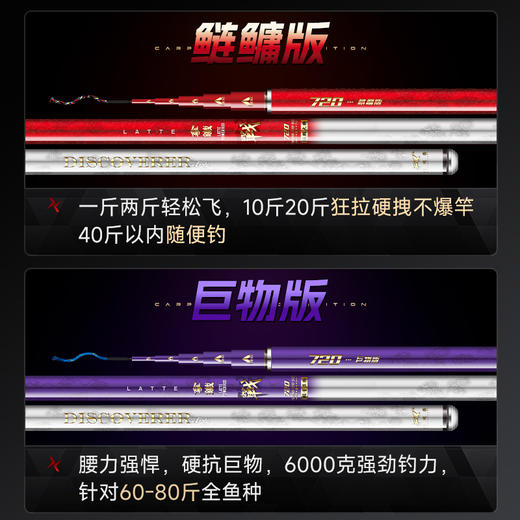 伽玛精工拿铁战轻量大物竿鲢鳙鱼竿 商品图1