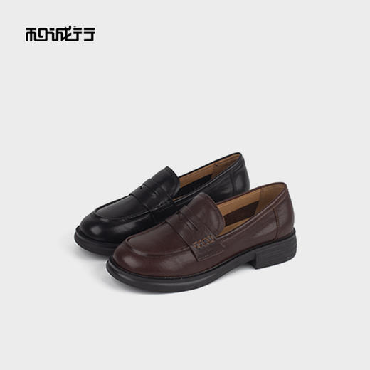 和诚行2025秋季新款时尚百搭一脚蹬软底通勤乐福鞋0820305 商品图2