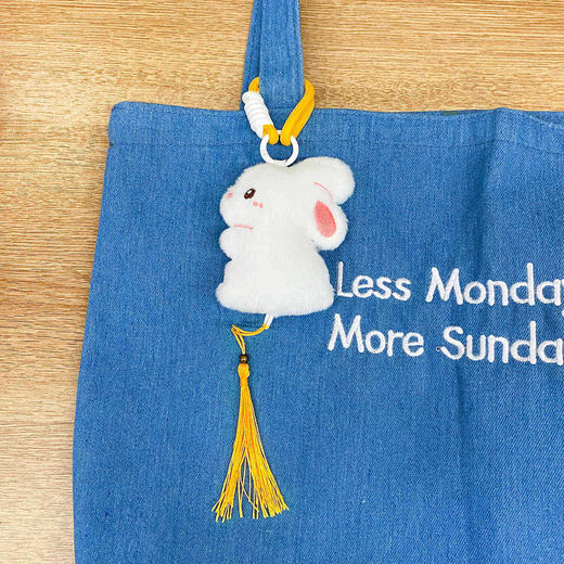 中秋节礼物毛绒小兔子玩偶包包挂件可爱公仔书包挂饰链钥匙扣 商品图3
