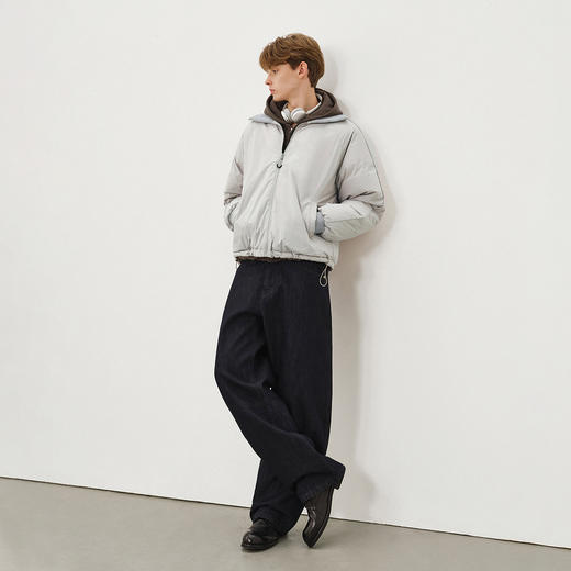 714street潮牌高蓬90白鸭绒羽绒服男款2025冬季防水螺纹高领外套 商品图3