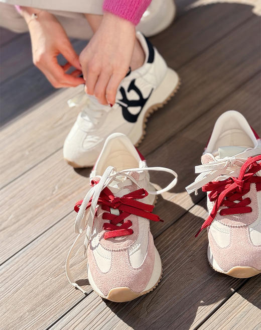 westory2025年春季新款休闲风厚底平跟舒适百搭阿甘鞋休闲运动鞋W25AM58661 商品图7