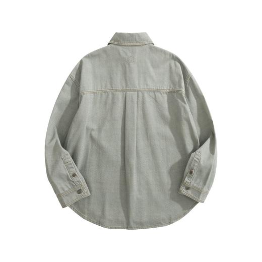 男款水洗棉质牛仔衬衫外套014 商品图1