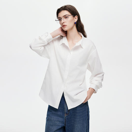 初棉高棉微收腰衬衫346604038 商品图1