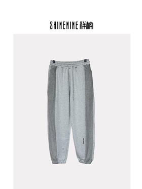 34393679拼接束脚针织裤