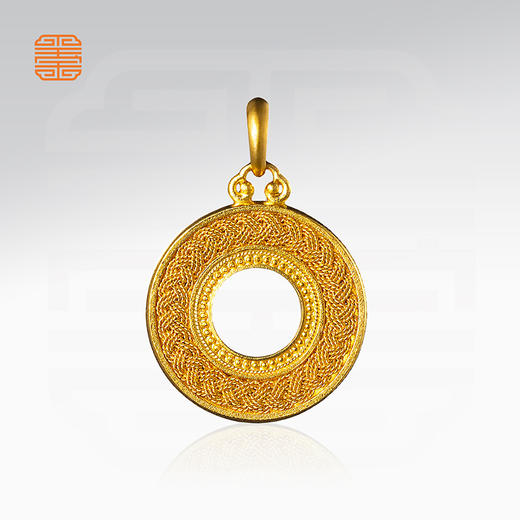 玺匠金铺《圆满》足金9999黄金平安扣吊坠 吉祥饰品挂件 商品图1