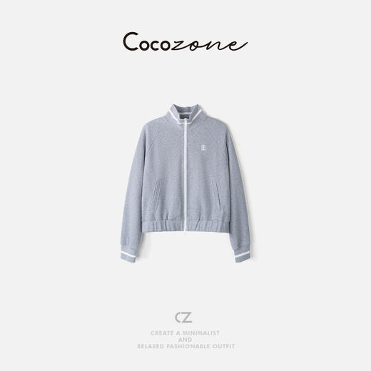 刘一一 “元气卫衣”经典简约立领撞色外套 CD2A1966 商品图0