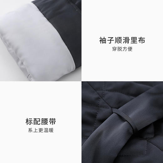 金三塔桑蚕丝丝绵睡袍男100%桑蚕丝填充宽松舒适保暖棉袍棉袄秋冬 YSMFD102 商品图3