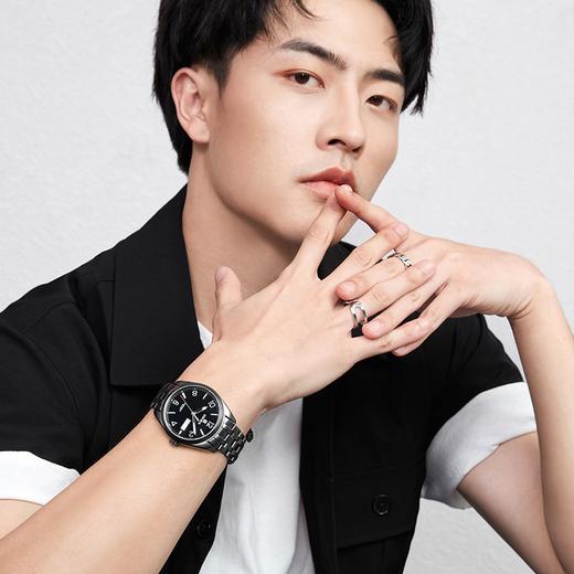 依波表手表男正品腕表潮酷双日历防水石英表钢带男士手表5176 商品图2