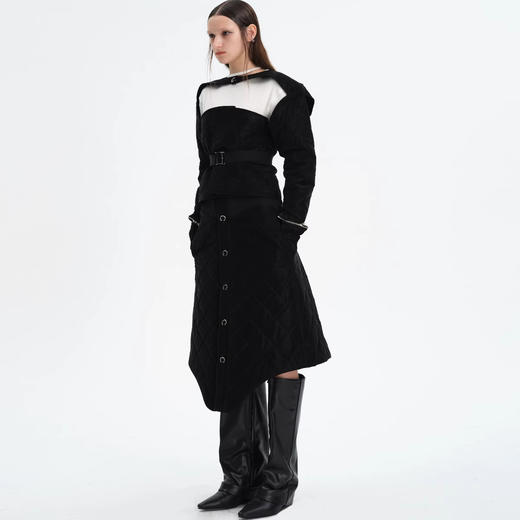 启世录TIWILLTANGMIRROR原创短外套女季立体绗缝两件式裹胸棉上衣 商品图2