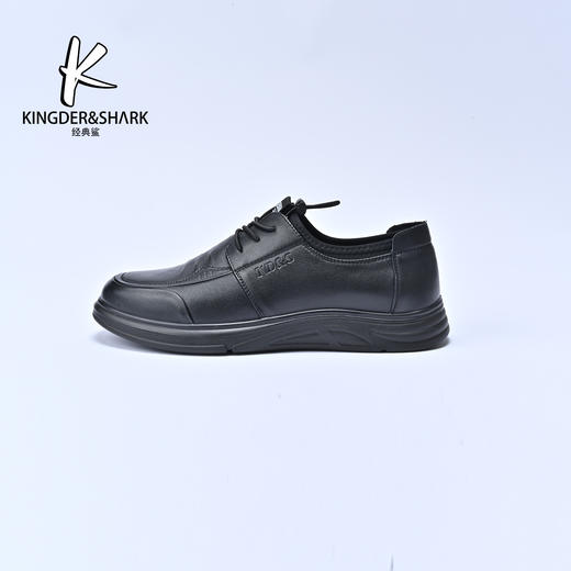 KDS经典鲨2025年秋季专柜新品牛皮革男士黑色平底舒适柔软休闲鞋KW262-533081 商品图4