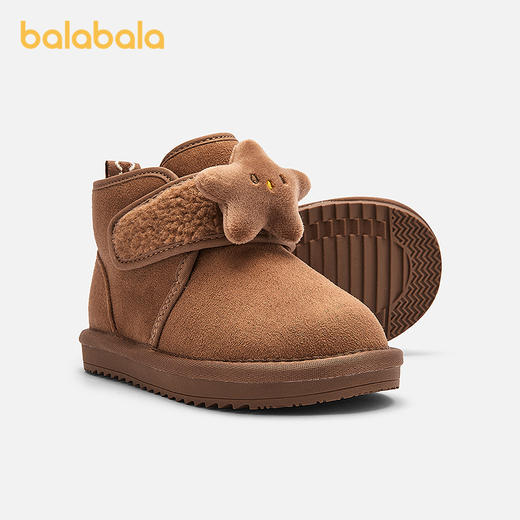 巴拉巴拉宝宝稳步鞋男童棉靴加绒2025冬新款靴子防滑 商品图1