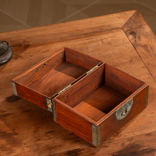 清	黄花梨铜包角文房盒 商品图4