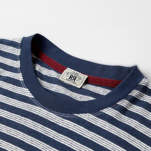 ROMI STUDIO“休闲复古”汉麻混纺撞色条纹圆领短袖T恤 RWCRSU5876 商品图2