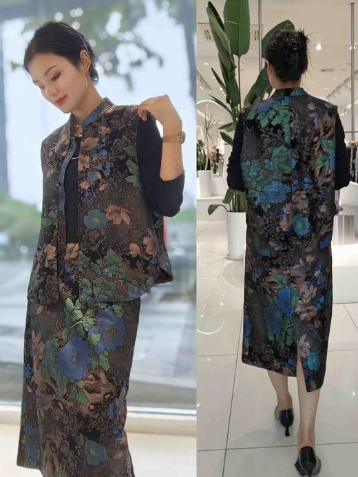 58X090国风羊皮印花马甲 商品图0