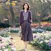 雀说显瘦洋气欧货潮时髦休闲紫色针织开衫衬衣半身裙AL5280 商品缩略图2