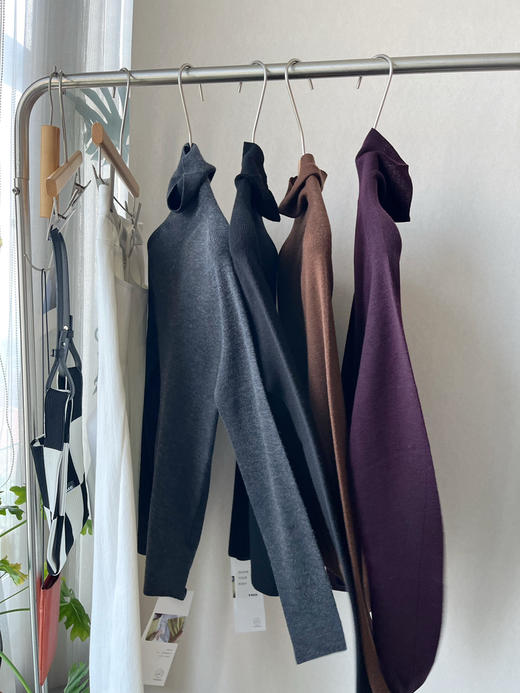 【慵懒堆堆领】噢蜜ooomeooo气质可机洗羊毛🦙高领打底衫 商品图12