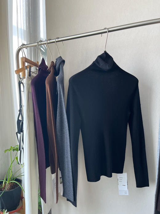 【慵懒堆堆领】噢蜜ooomeooo气质可机洗羊毛🦙高领打底衫 商品图8