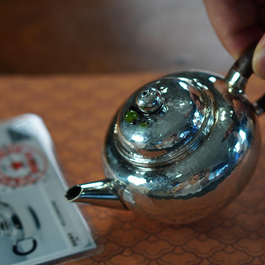 溯芳斋翡翠翘纽银壶 约100g左右 商品图2