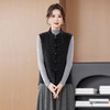 KQ新中式盘扣女马甲羊毛双面呢背心马夹国风复古立领修身上衣民族风 商品缩略图1