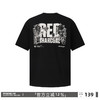 REDCHARCOAL 红炭吸湿速干黑色后背印花短袖T恤男潮宽松男士半袖 商品缩略图0
