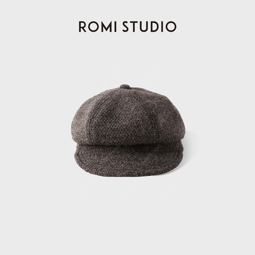 ROMI STUDIO“摩登新贵 ”圈圈羊毛挺括弹力八角帽贝帽RWCWP36355 商品图1