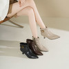 Westory2025年冬季摔纹胎牛尖头猫跟简约百搭短靴W25DS85551 商品缩略图1
