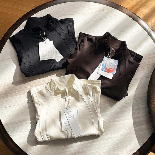 官网1080！穿出S曲线~修身收腰立领瑜伽服 长袖运动外套上衣 女显瘦百搭弹力跑步健身服 商品图7