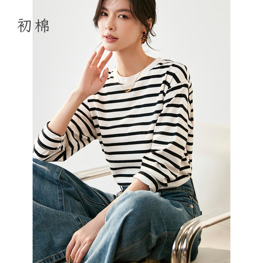 初棉合体长袖T恤347601006 商品图0