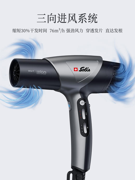SOLIS索利斯吹风机EQ-7Pro珍珠白/银灰色 商品图2