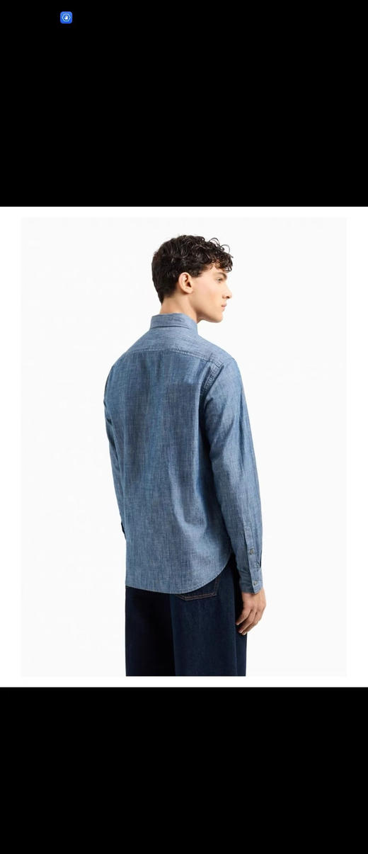 【秒杀价已调 直接拍】 S-XXL码 纯原 阿玛尼 男款 前胸经典小Logo刺绣 牛仔工艺衬衣 商品图2