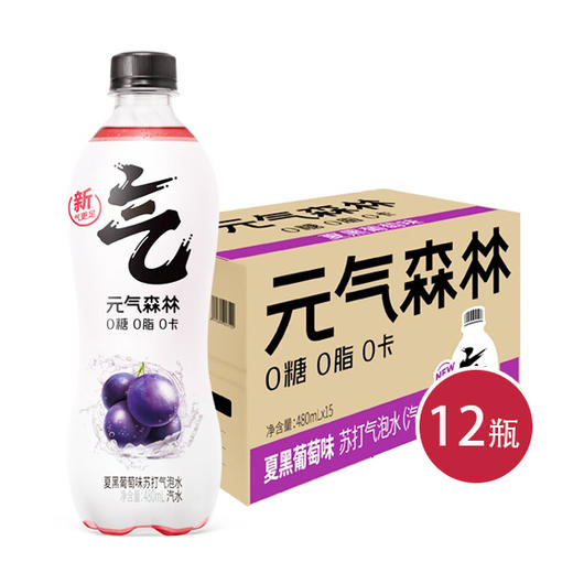 元气森林夏黑葡萄苏打气泡水480ml*15瓶（6970399923096） 商品图0