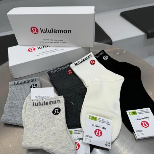 礼盒装，lulu长袜潮袜时尚百搭🔥新款四季新款中筒纯棉袜子！完美盒装！一盒5双装！ 商品图8