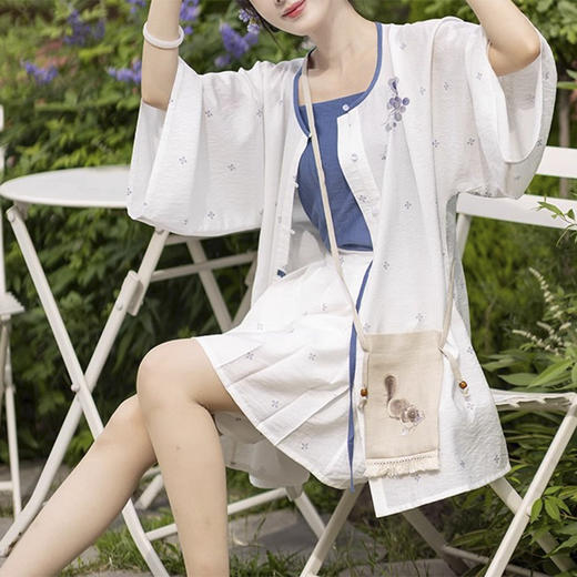 裁缝学苑AH35改良新中式汉服圆领衫纸样吊带短裤套装女装样板图纸 商品图2