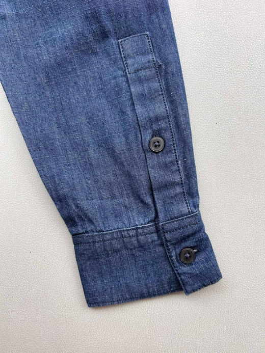 【秒杀价已调 直接拍】 S-XXL码 纯原 阿玛尼 男款 前胸经典小Logo刺绣 牛仔工艺衬衣 商品图13