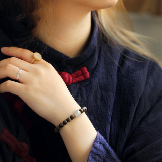 【普陀山】沉香和田玉佛珠-普陀山发货 商品图3