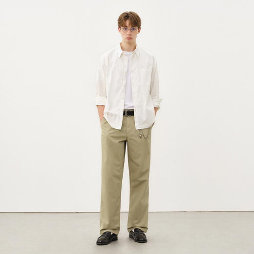 714street日系水洗经典直筒裤2025秋季新款男士休闲裤宽松工装裤 商品图2