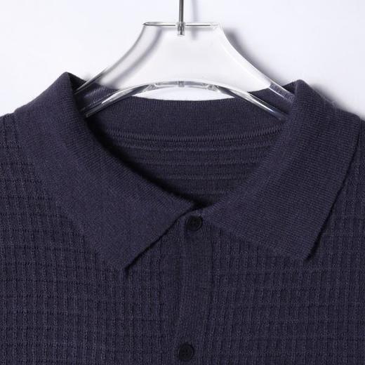 51168SDSA男士秋冬新款痞帅男装复古格子纽扣翻领开衫针织衫时尚毛衣 商品图2