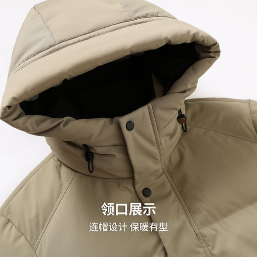 【含鸭绒】圣得西男士加密梭织连帽羽绒服2025秋冬款简约易搭外套 商品图6