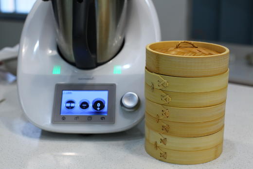 美善品TM5专用TM6蒸笼手工竹制蒸饺子小笼包蒸馒头包子三笼一盖 商品图2