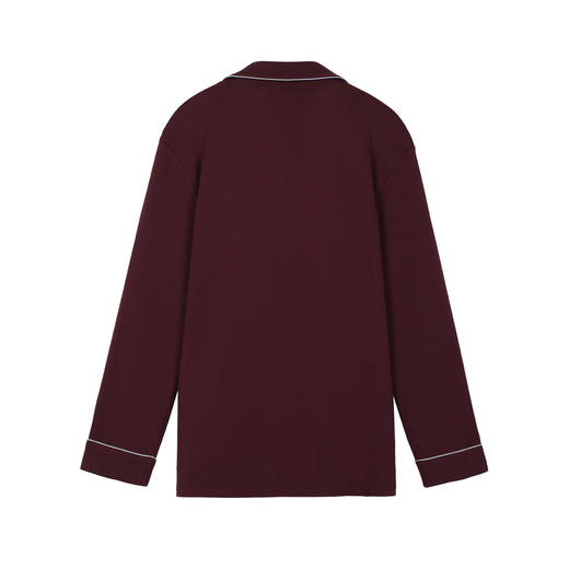 【经典棉莫套装】SCHIESSER德国舒雅男士翻领经典款棉加莫代尔中型厚度长袖长裤秋初冬套装35/26173H 商品图3