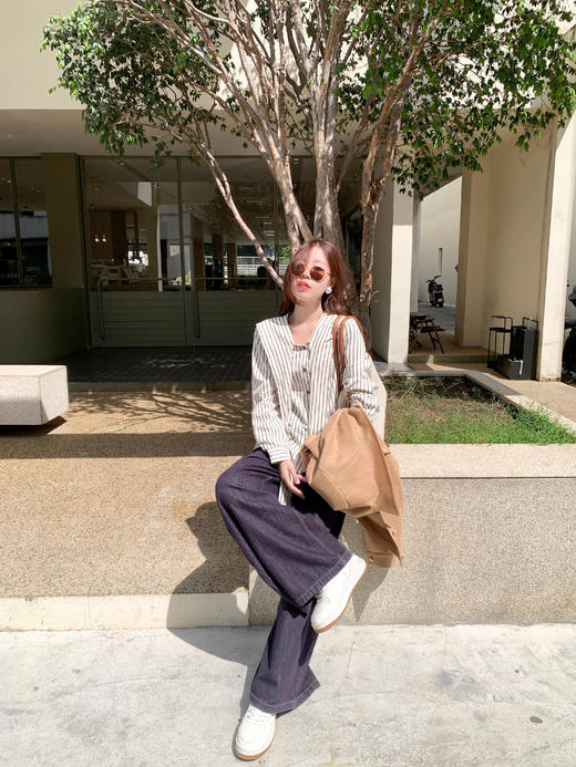 【149元任选2件】现货！设计感条纹长袖衬衫 商品图6