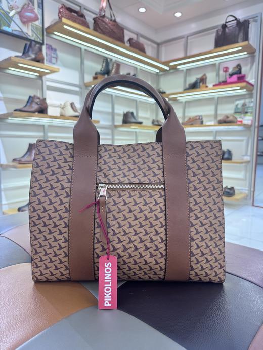 【云粉节】BF楼Pikolinos派高雁四季牛皮纯色拉链单肩托特包PC259008.吊牌价3580 商品图1