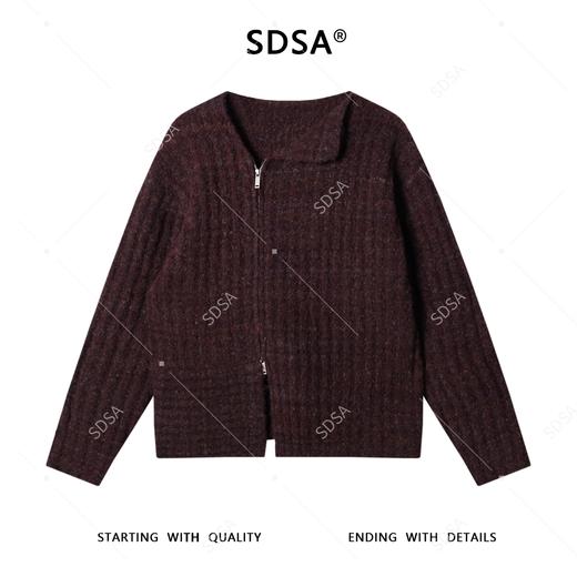 72556SDSA男士秋冬新款痞帅男装潮牌不规则斜拉链针织衫百搭开衫毛衣 商品图1